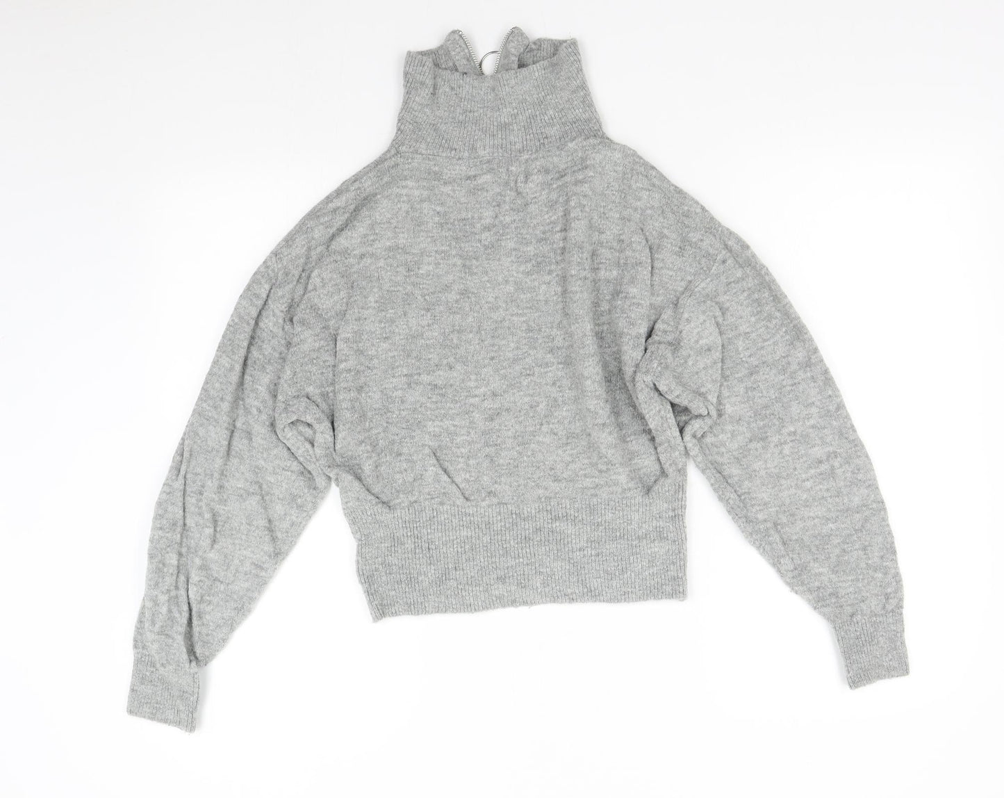 H&M Girls Grey  Knit Pullover Jumper Size XS