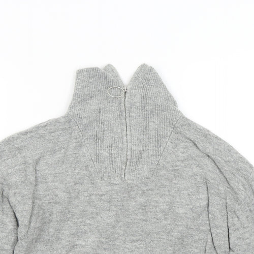 H&M Girls Grey  Knit Pullover Jumper Size XS