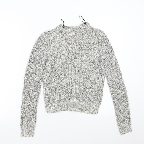H&M Womens Grey  Knit Pullover Jumper Size XS