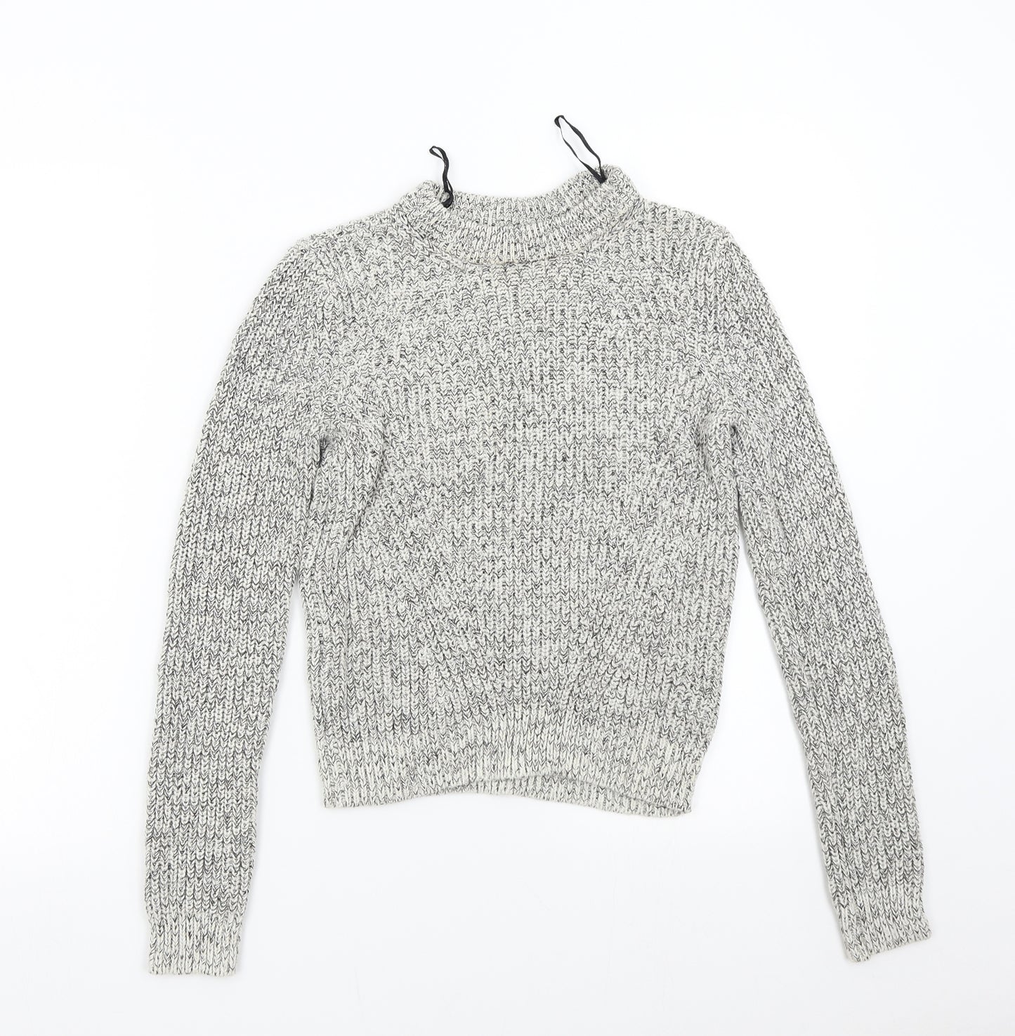 H&M Womens Grey  Knit Pullover Jumper Size XS