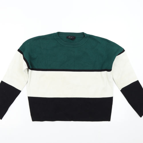 New Look Womens Multicoloured Striped Knit Pullover Jumper Size S