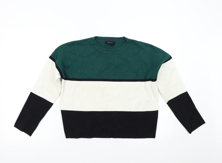 New Look Womens Multicoloured Striped Knit Pullover Jumper Size S
