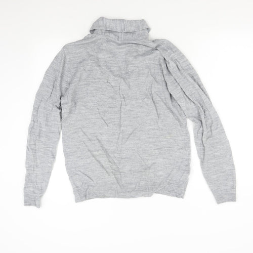 River Island Mens Grey  Knit Cardigan Jumper Size M