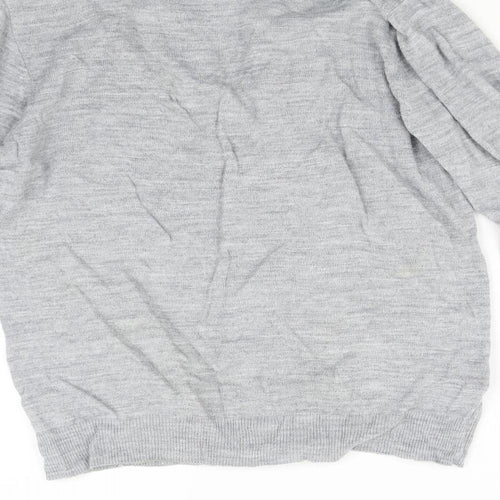 River Island Mens Grey  Knit Cardigan Jumper Size M