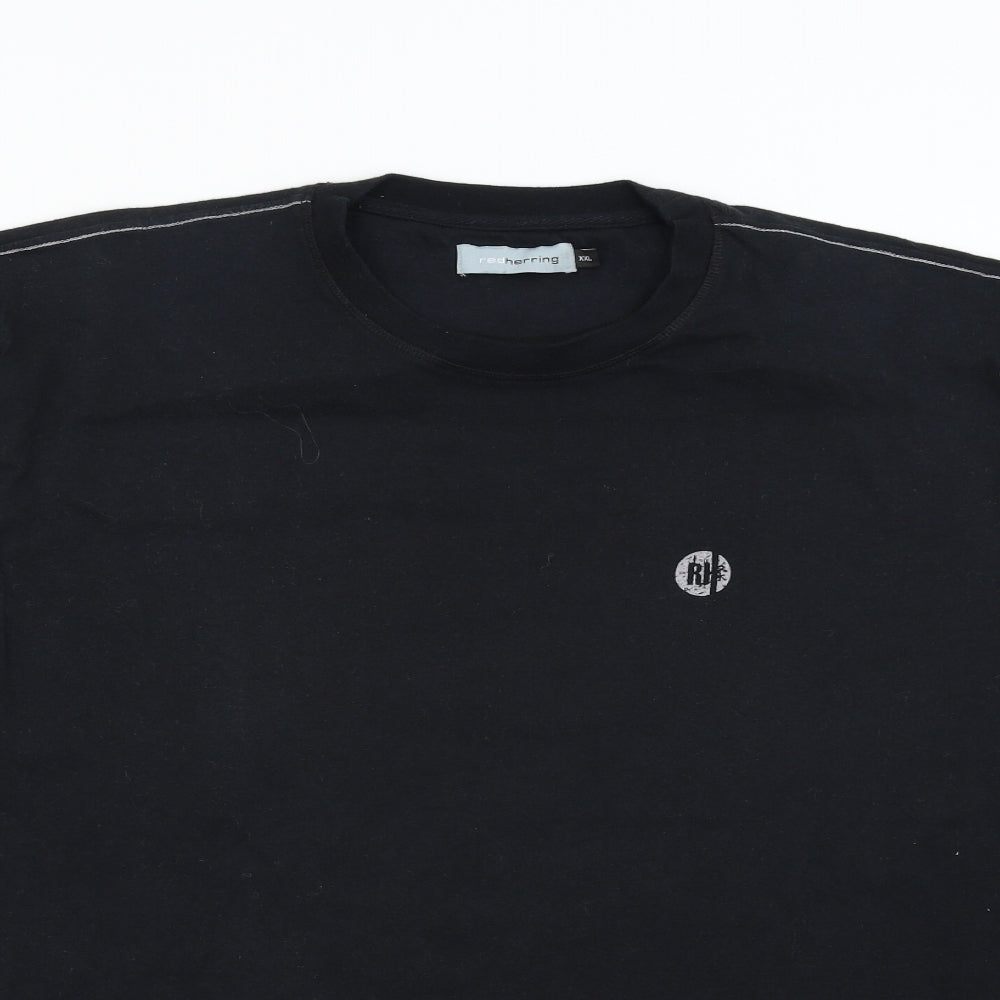 Red Herring Mens Black    T-Shirt Size 2XL