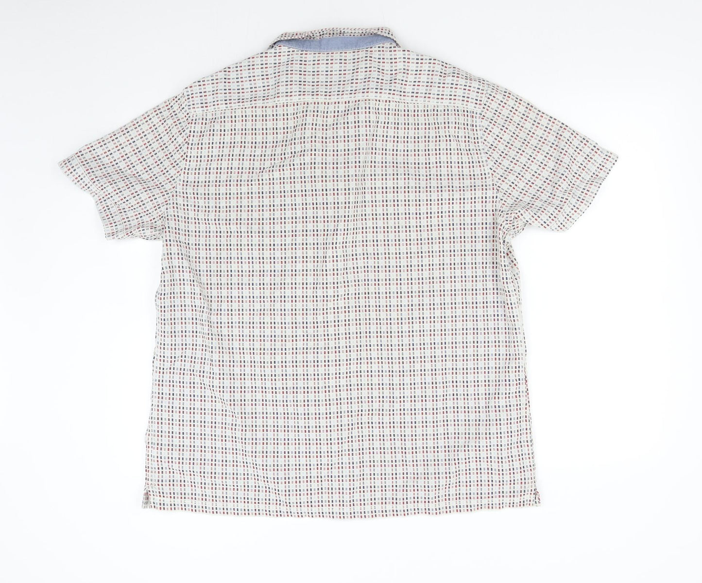 NEXT Mens Multicoloured Geometric   Button-Up Size XL