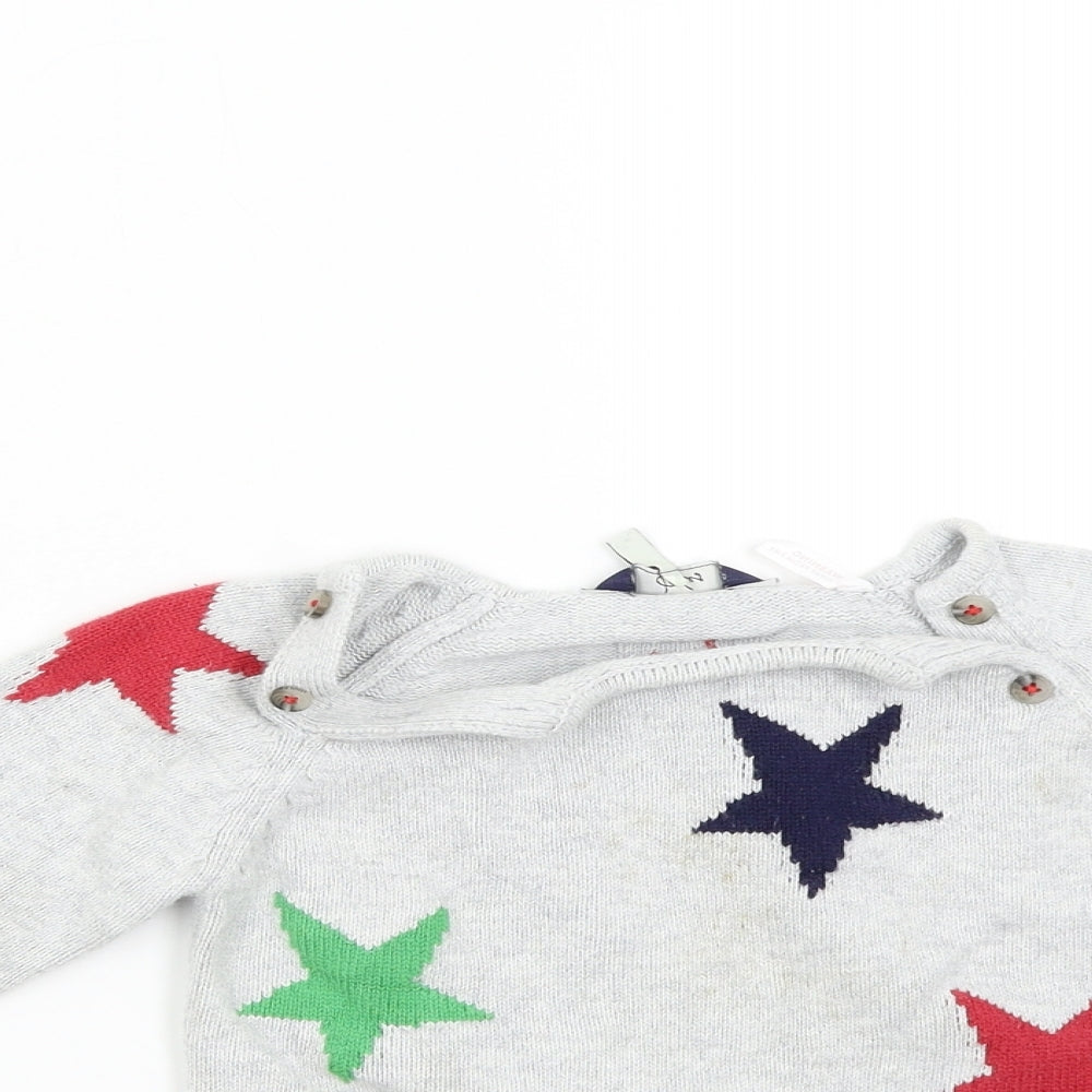 Joules Baby Green  Knit Pullover Jumper Size 18-24 Months  - Stars