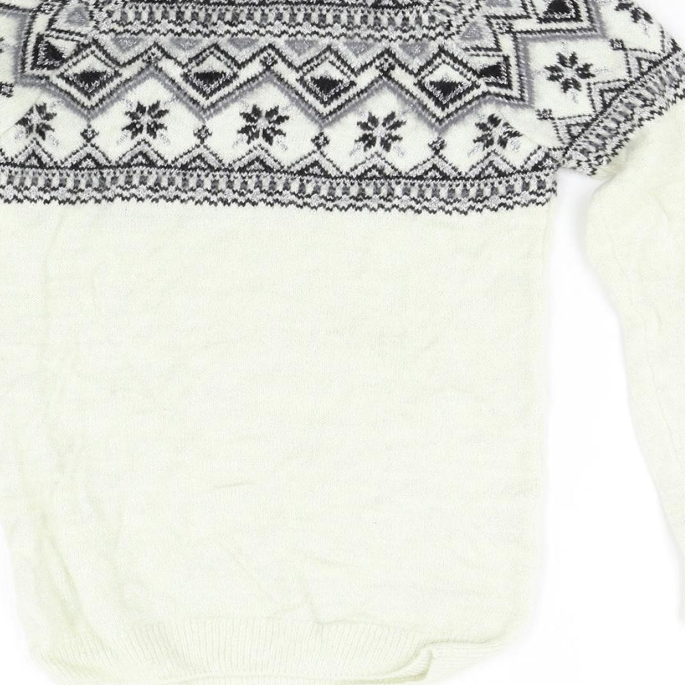 George Girls Multicoloured Geometric Knit Pullover Jumper Size 11-12 Years