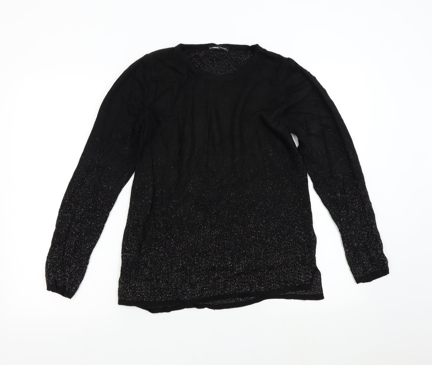 LC Wakiki Womens Black  Knit Pullover Jumper Size L