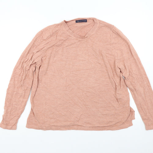 M&S Womens Orange  Knit Pullover Jumper Size 18