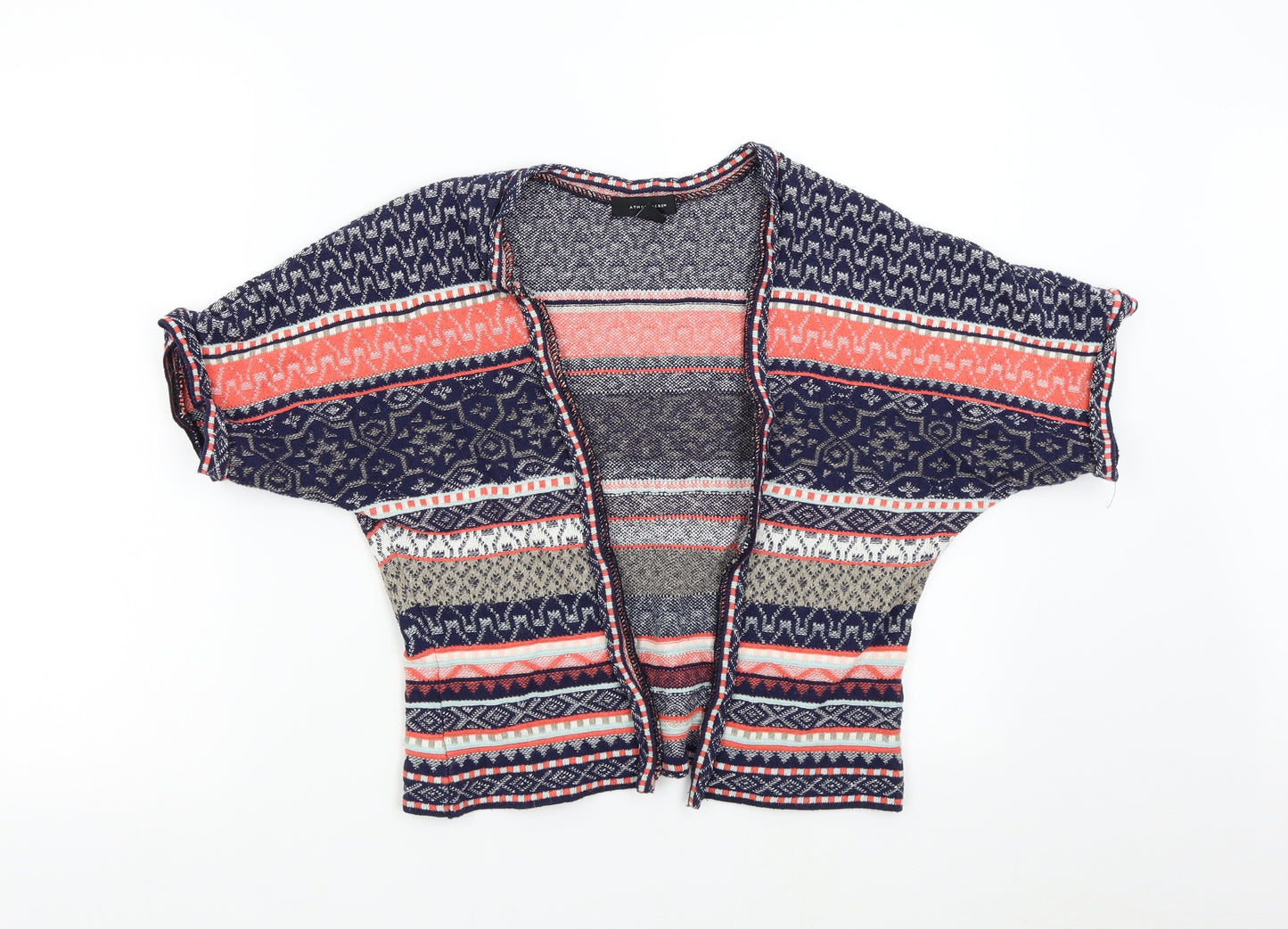 Primark Womens Multicoloured Striped Knit Cardigan Jumper Size M
