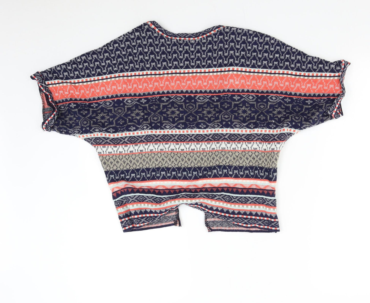 Primark Womens Multicoloured Striped Knit Cardigan Jumper Size M