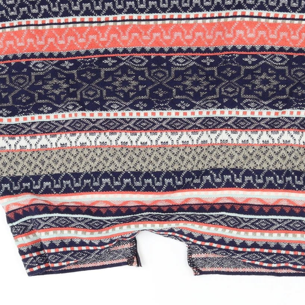 Primark Womens Multicoloured Striped Knit Cardigan Jumper Size M