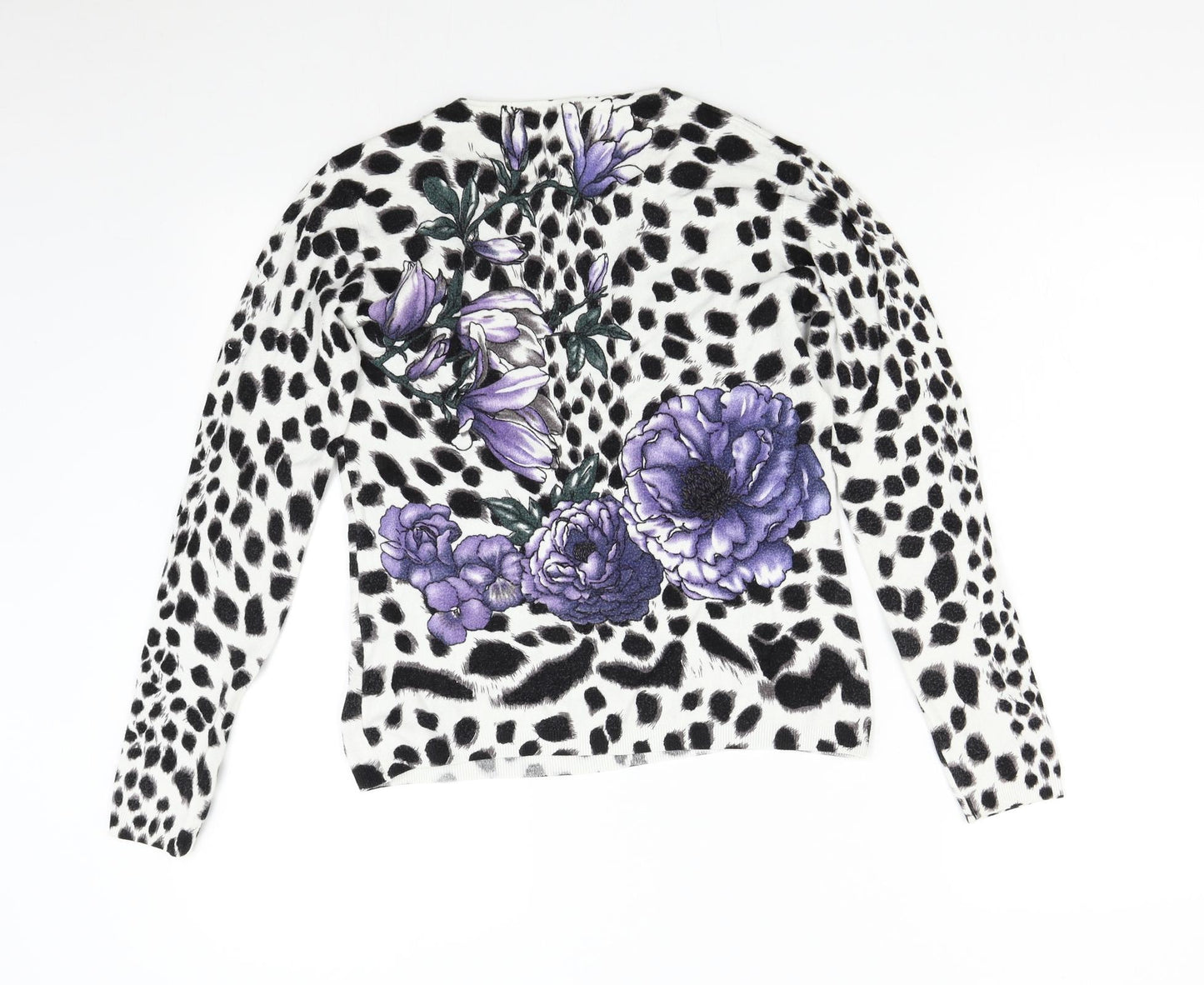 Preworn Womens Multicoloured Floral Knit Pullover Jumper Size M