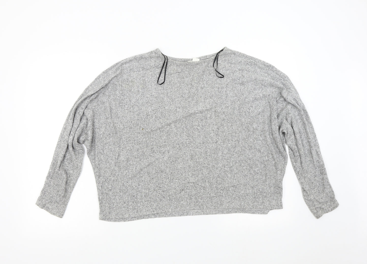 H&M Womens Grey  Knit Pullover Jumper Size M