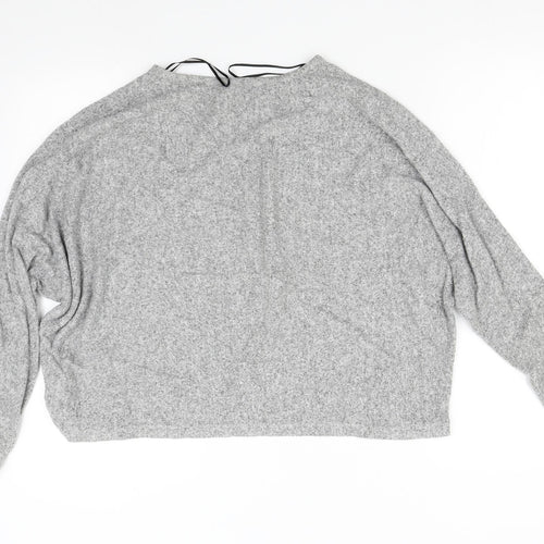 H&M Womens Grey  Knit Pullover Jumper Size M