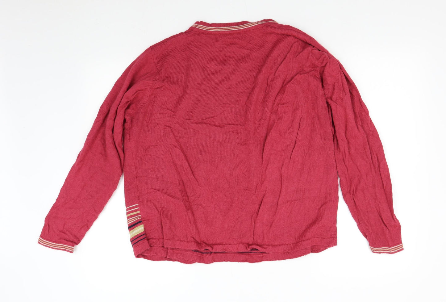 Honor milburn Womens Pink Striped Knit Pullover Jumper Size L