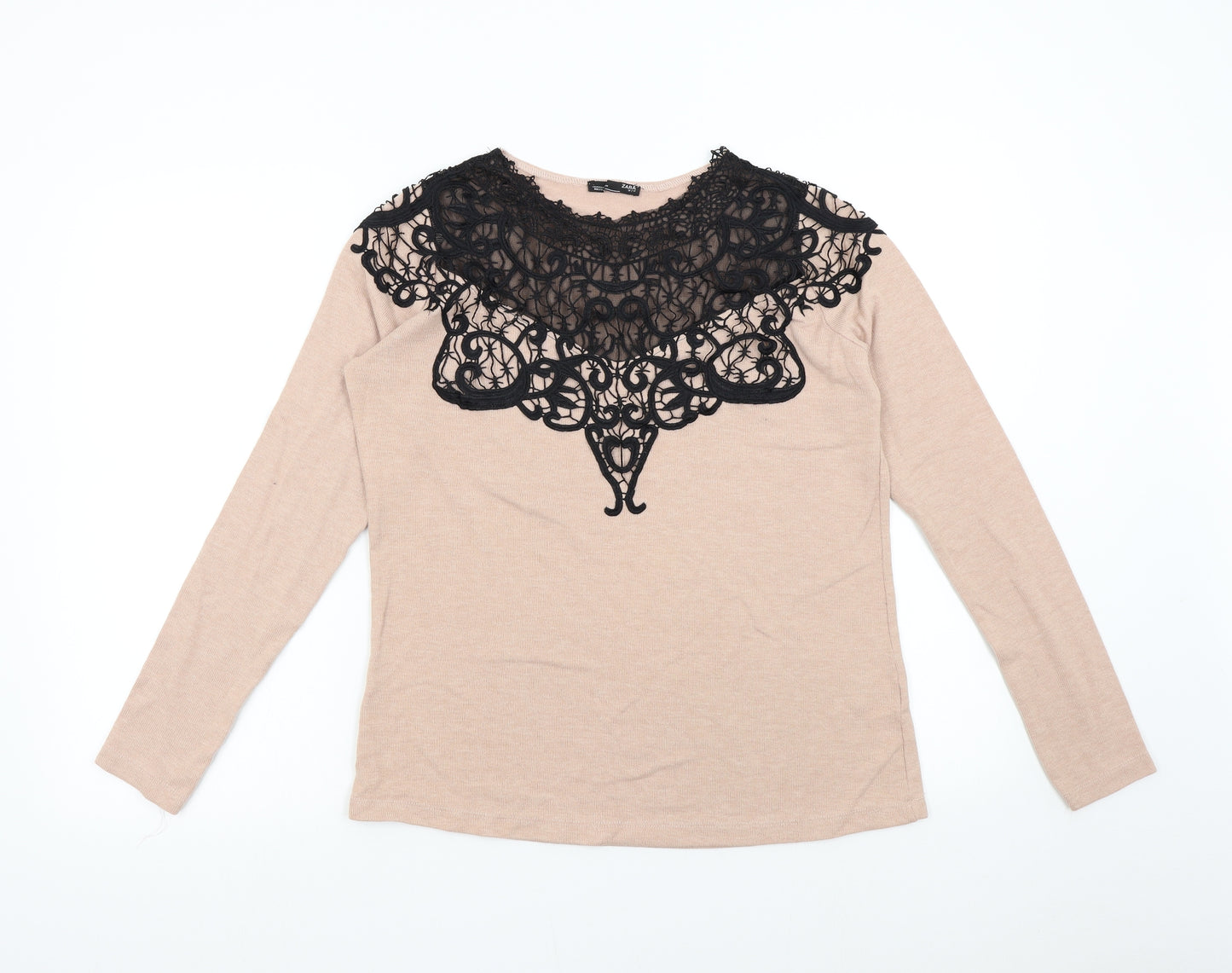 Zara Womens Pink  Knit Pullover Jumper Size 8
