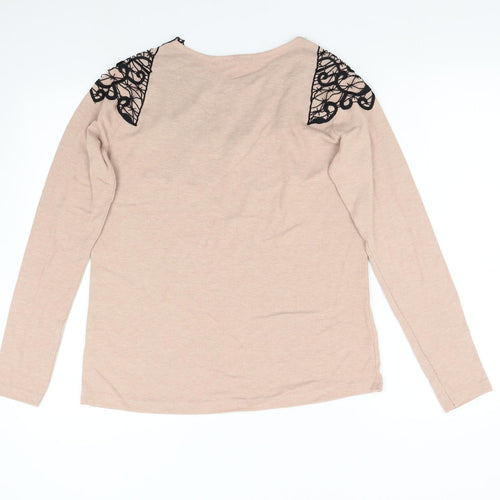 Zara Womens Pink  Knit Pullover Jumper Size 8
