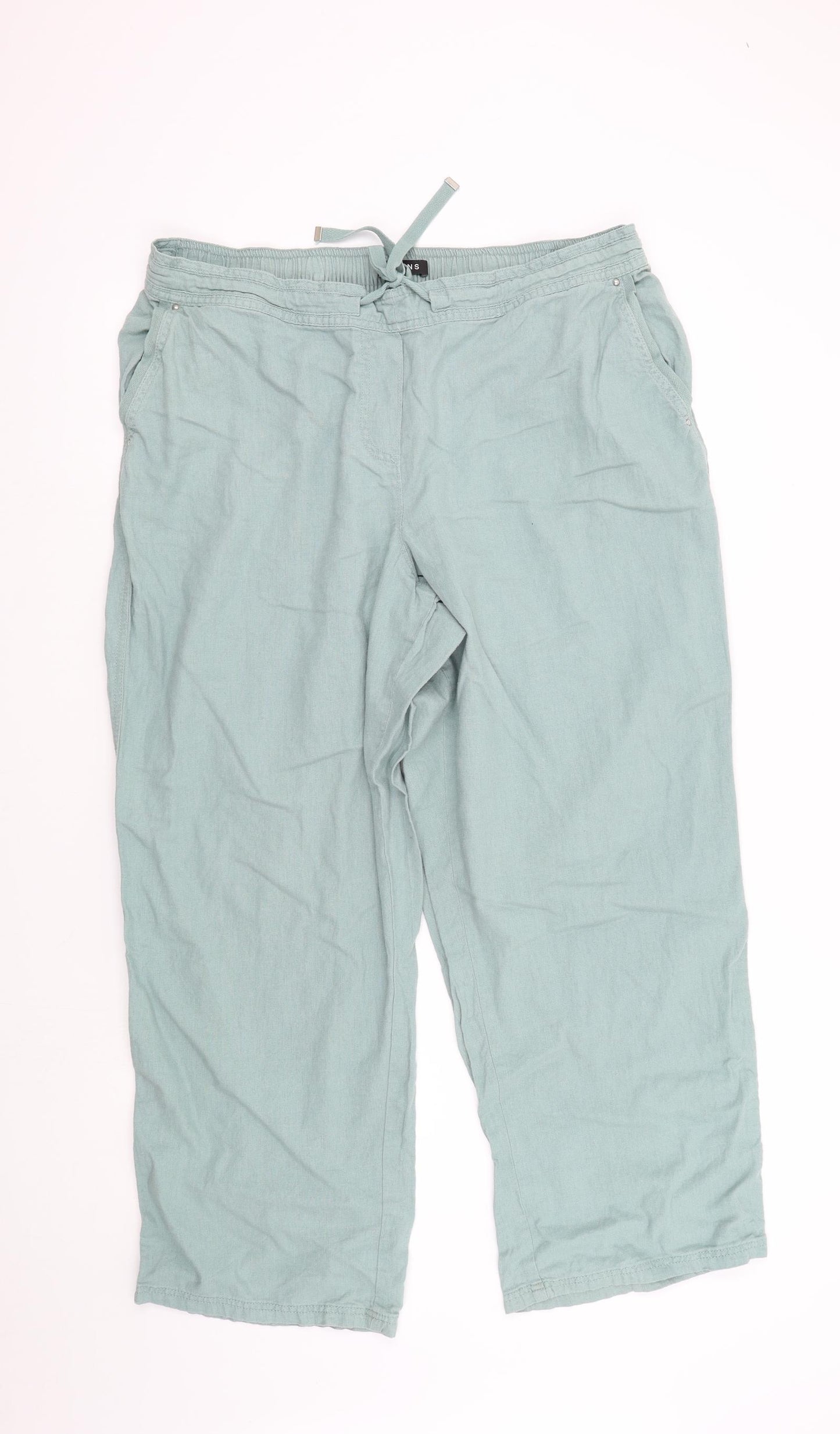 Evans Womens Green   Trousers  Size 22 L27 in