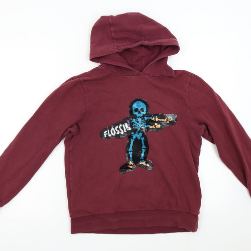 NEXT Boys Red   Pullover Hoodie Size M  - Flossin