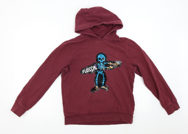 NEXT Boys Red Pullover Hoodie Size M - Flossin