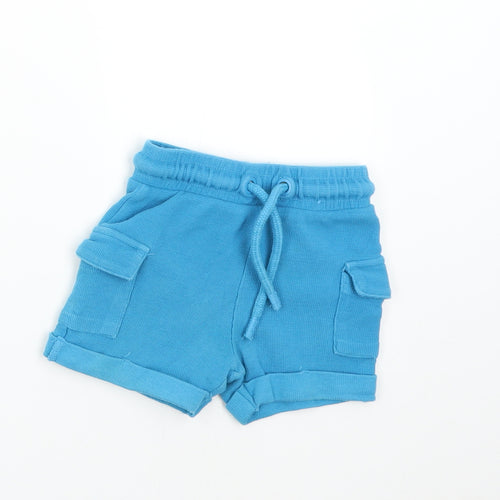 George Baby Blue   Cargo Trousers Size 12-18 Months  - Shorts