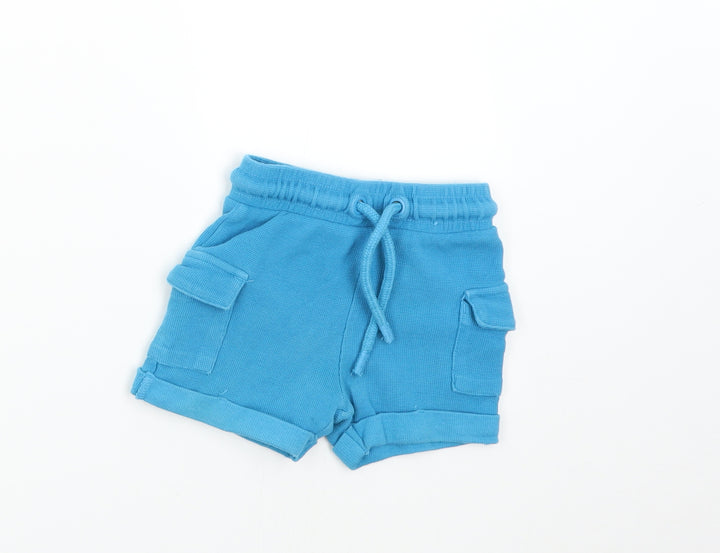 George Baby Blue Cargo Trousers Size 12-18 Months - Shorts
