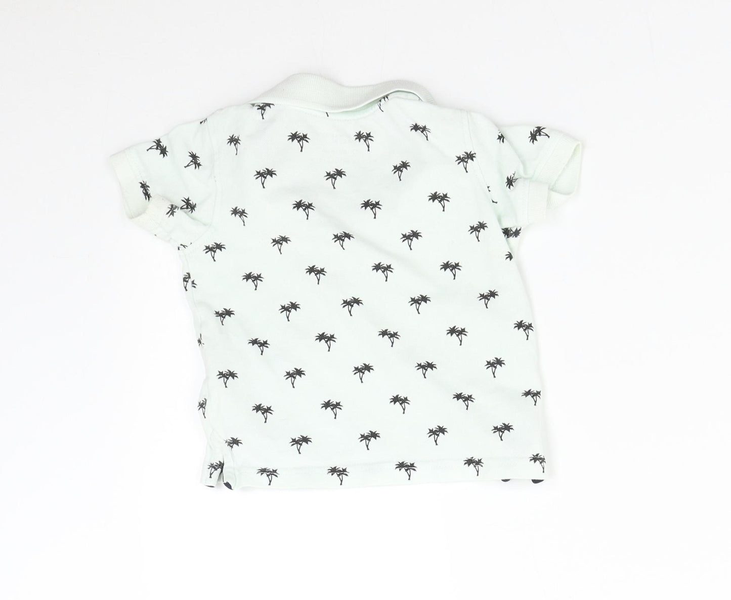 Primark Baby Green   Basic Polo Size 12-18 Months  - Palm Trees