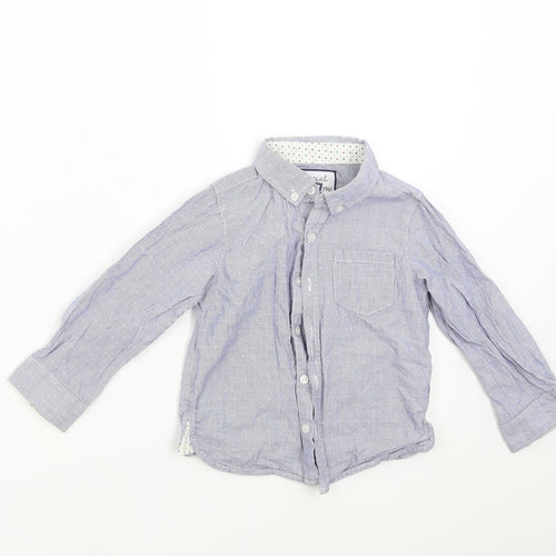 Mothercare Boys Blue Striped  Basic Button-Up Size 2-3 Years