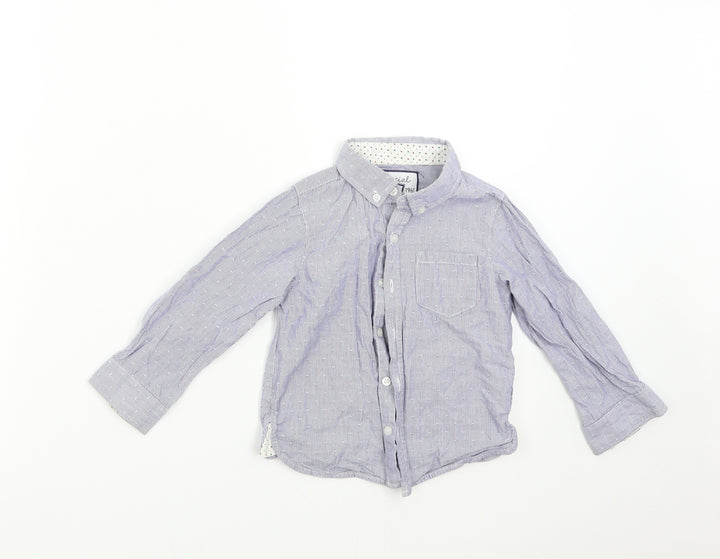 Mothercare Boys Blue Striped  Basic Button-Up Size 2-3 Years