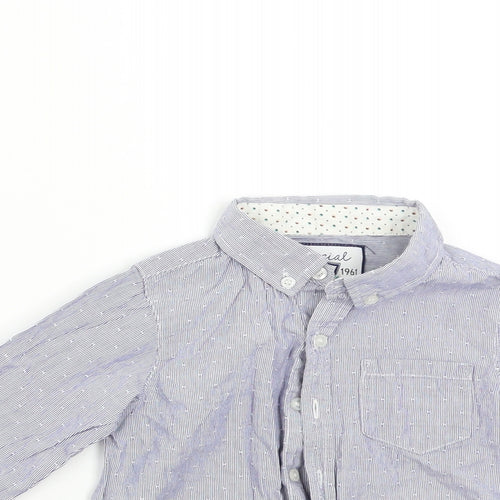 Mothercare Boys Blue Striped  Basic Button-Up Size 2-3 Years
