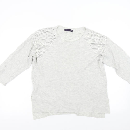 M&S Womens Grey  Knit Pullover Jumper Size 16