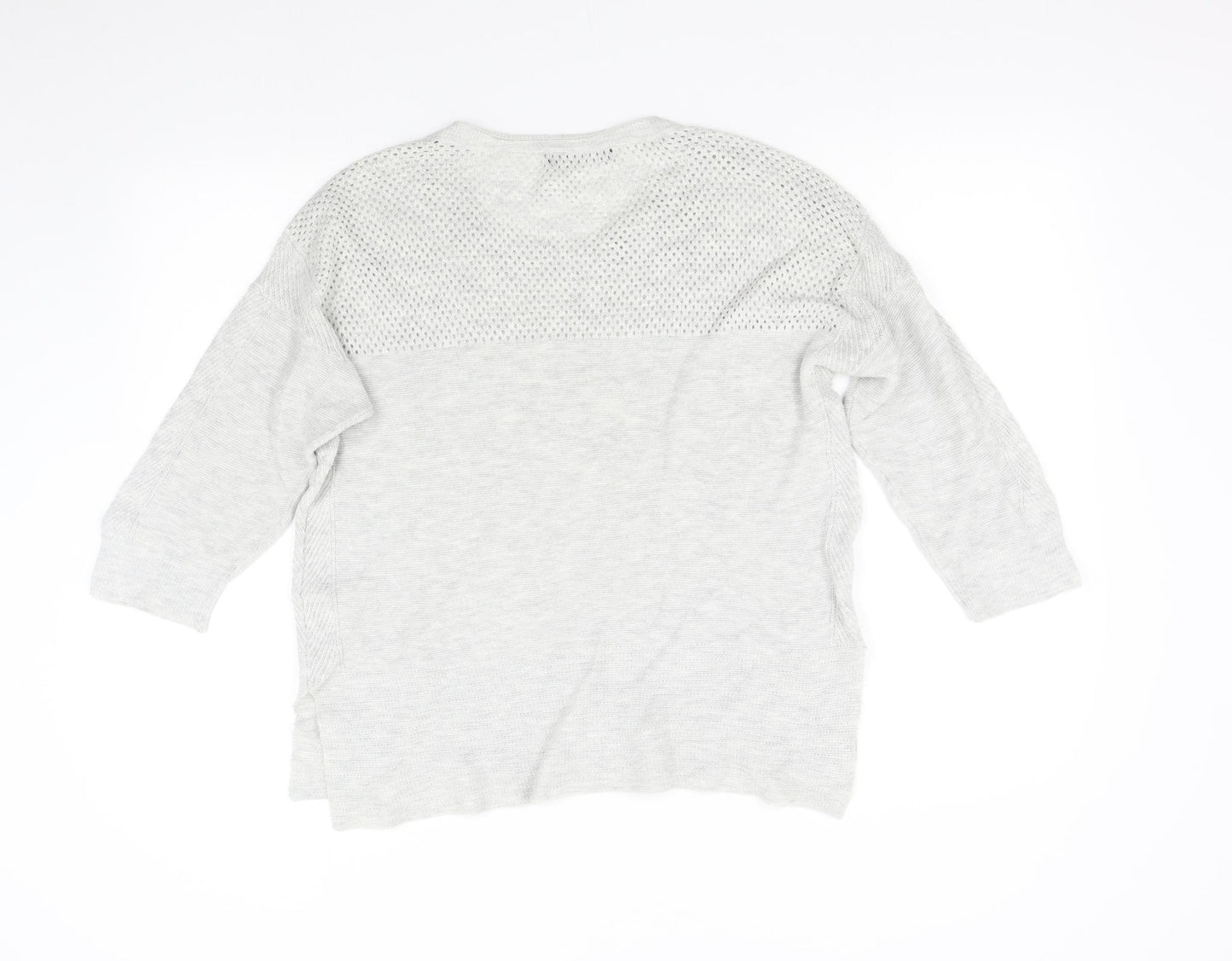 M&S Womens Grey  Knit Pullover Jumper Size 16
