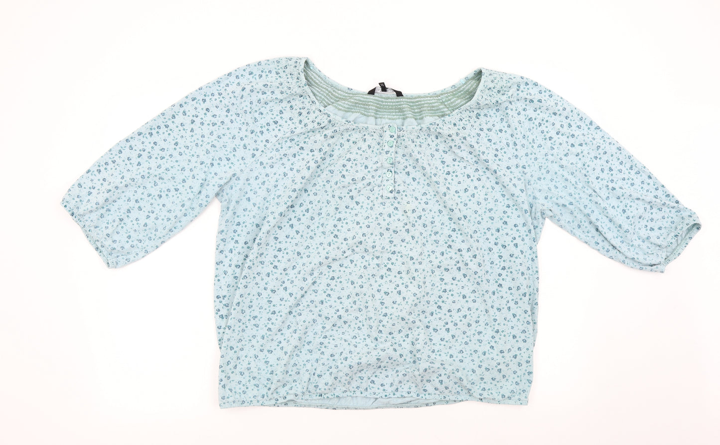 Debenhams Womens Green Floral  Basic T-Shirt Size 22