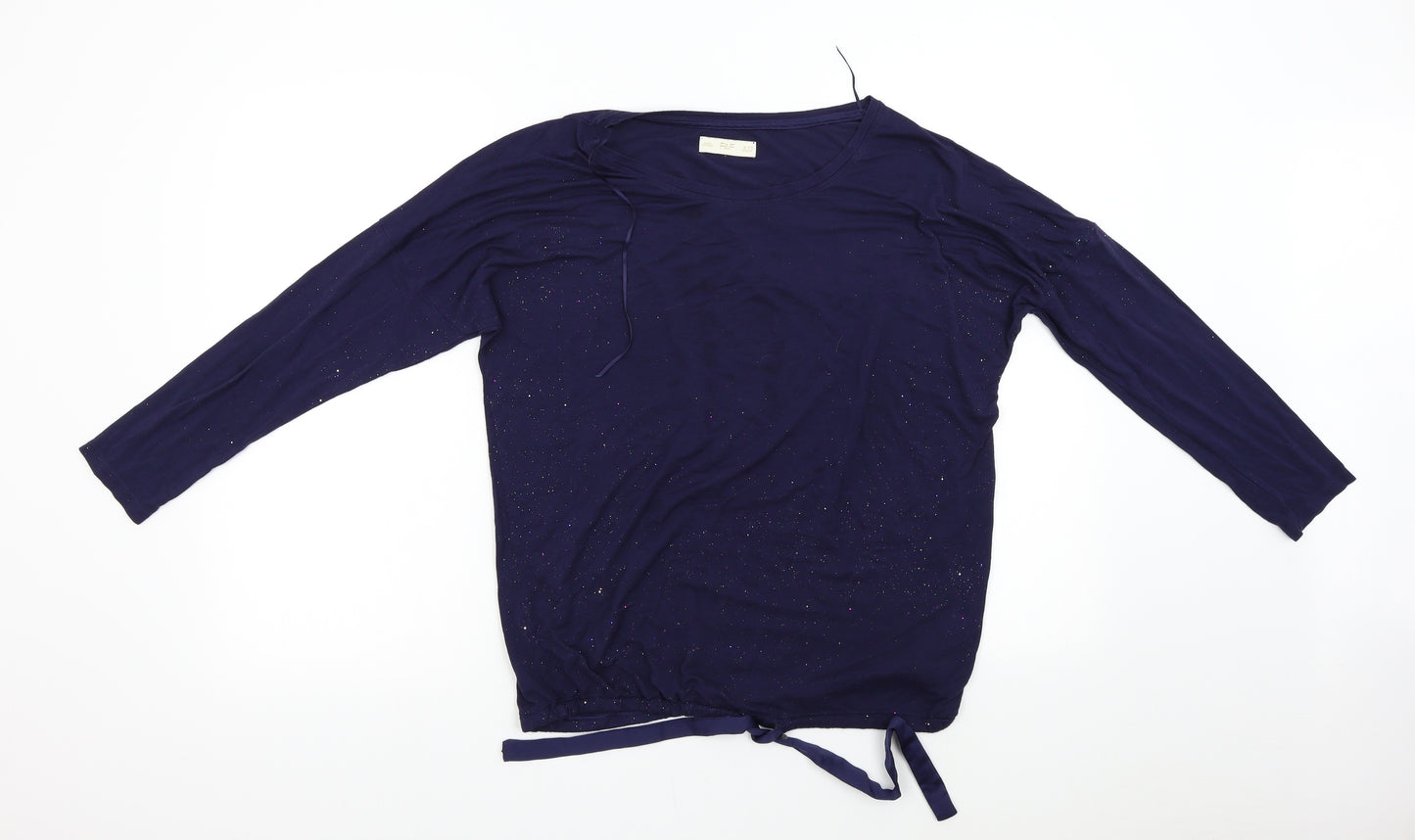 F&F Womens Blue Solid  Top Pyjama Pants Size 8