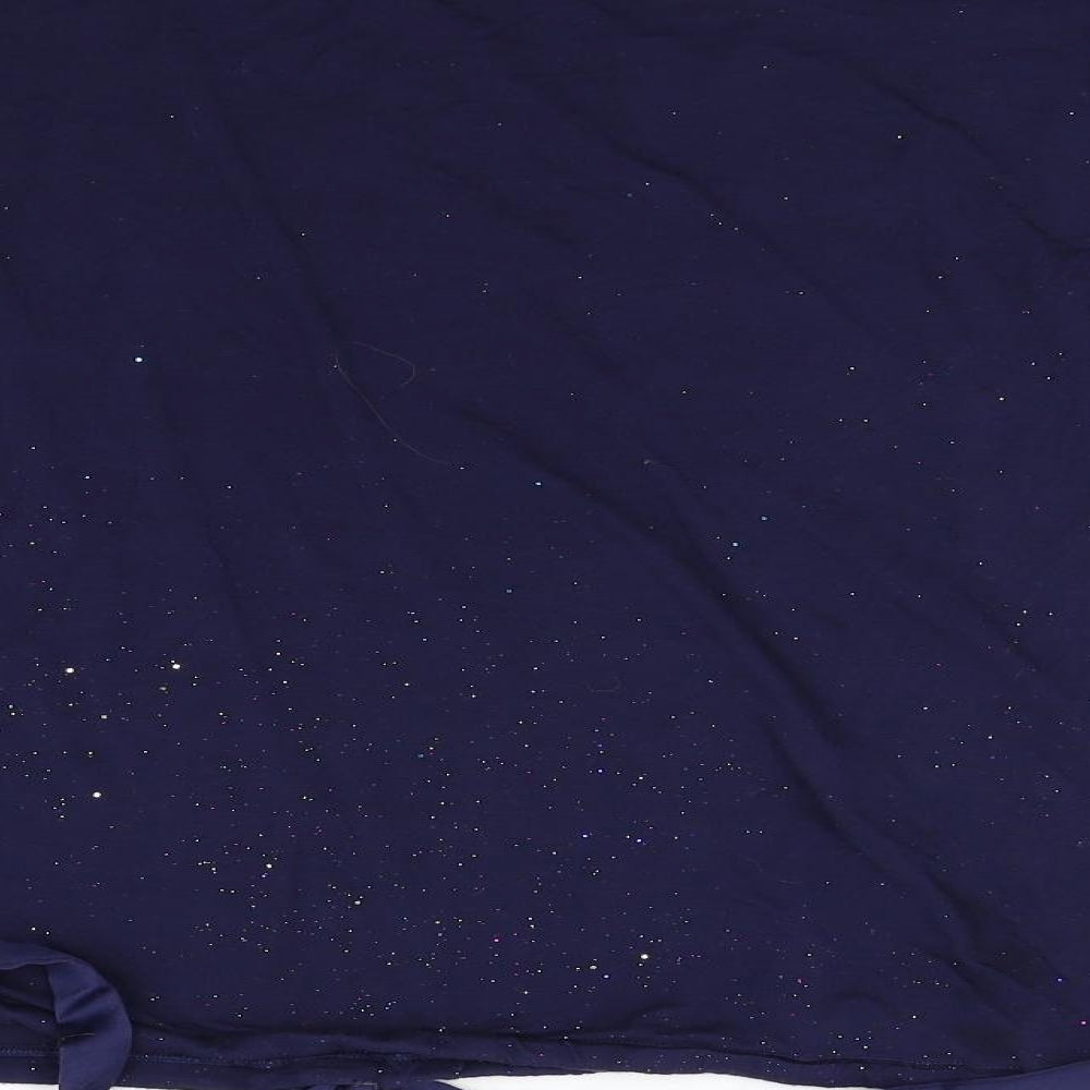 F&F Womens Blue Solid  Top Pyjama Pants Size 8