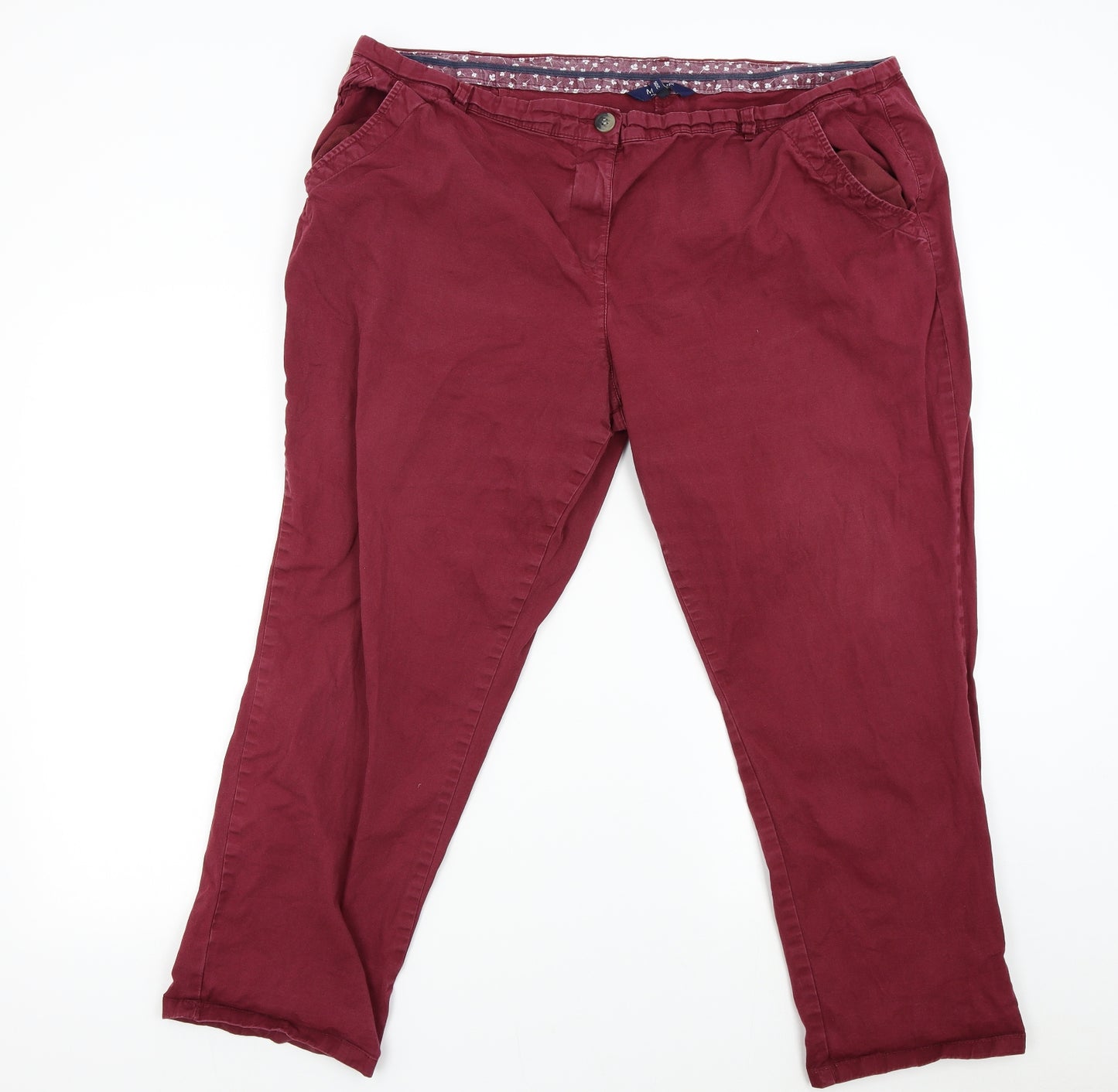 Maine Womens Red  Denim Straight Jeans Size 20 L26 in