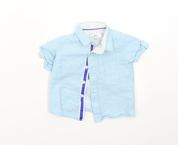 Lola & Maverick Baby Blue   Basic Button-Up Size 12-18 Months