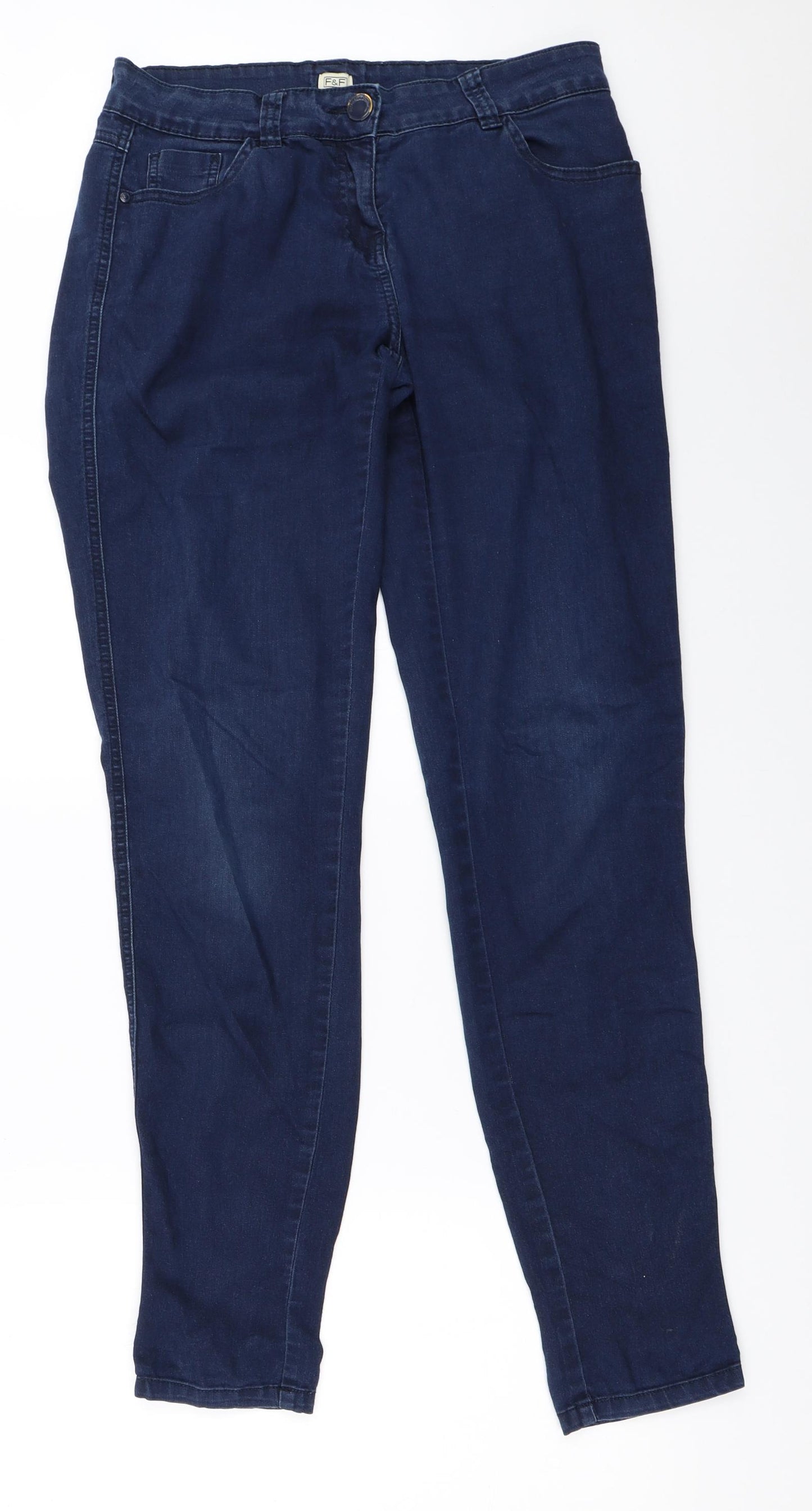 F&F Womens Blue   Skinny Jeans Size 10 L32 in