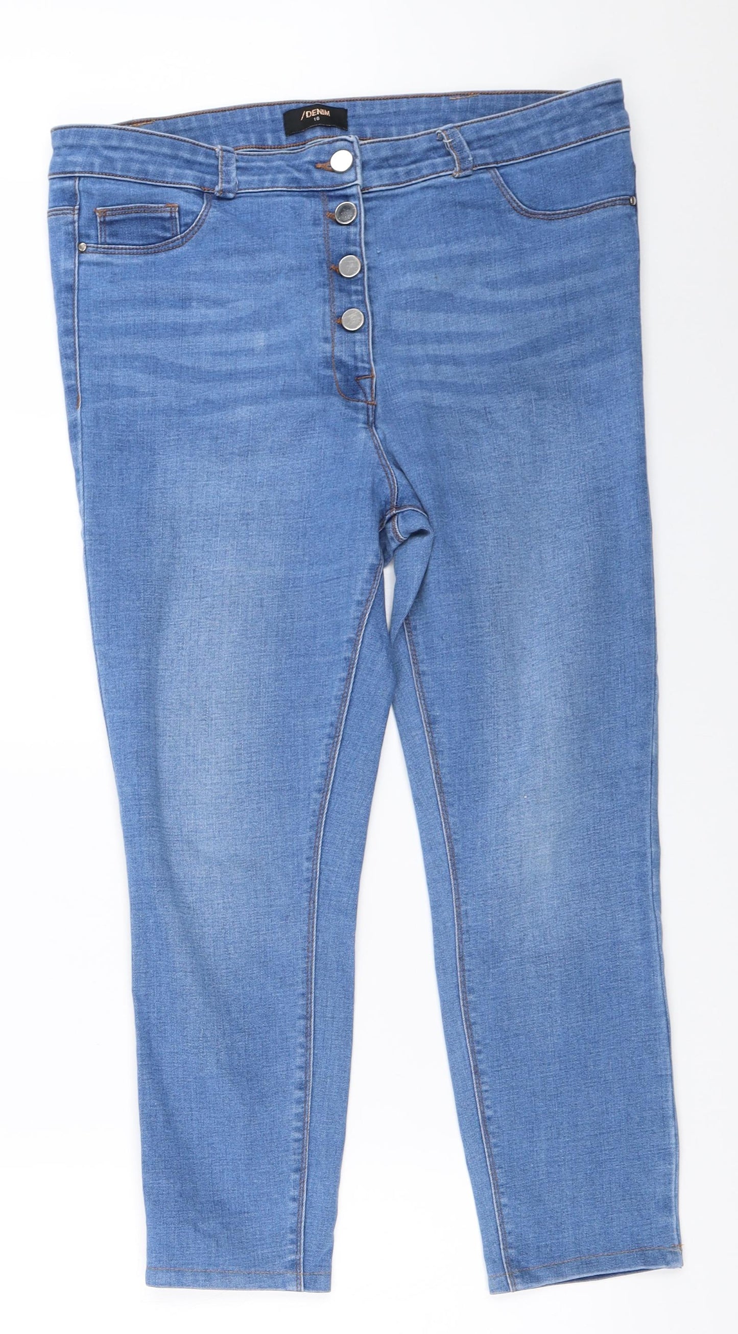 Matalan Womens Blue   Cropped Jeans Size 16 L24 in