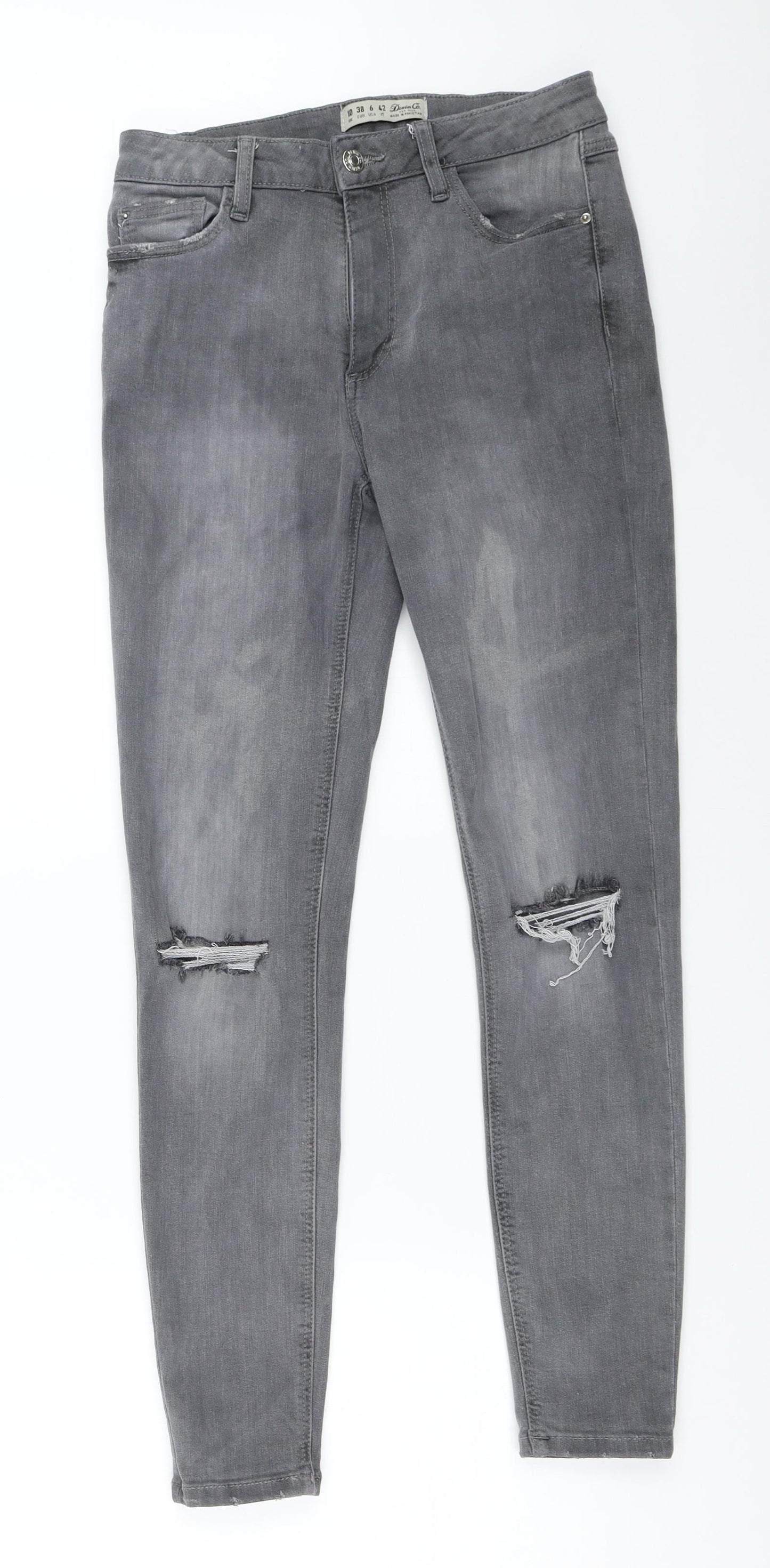 Primark Womens Grey   Skinny Jeans Size 10 L27 in