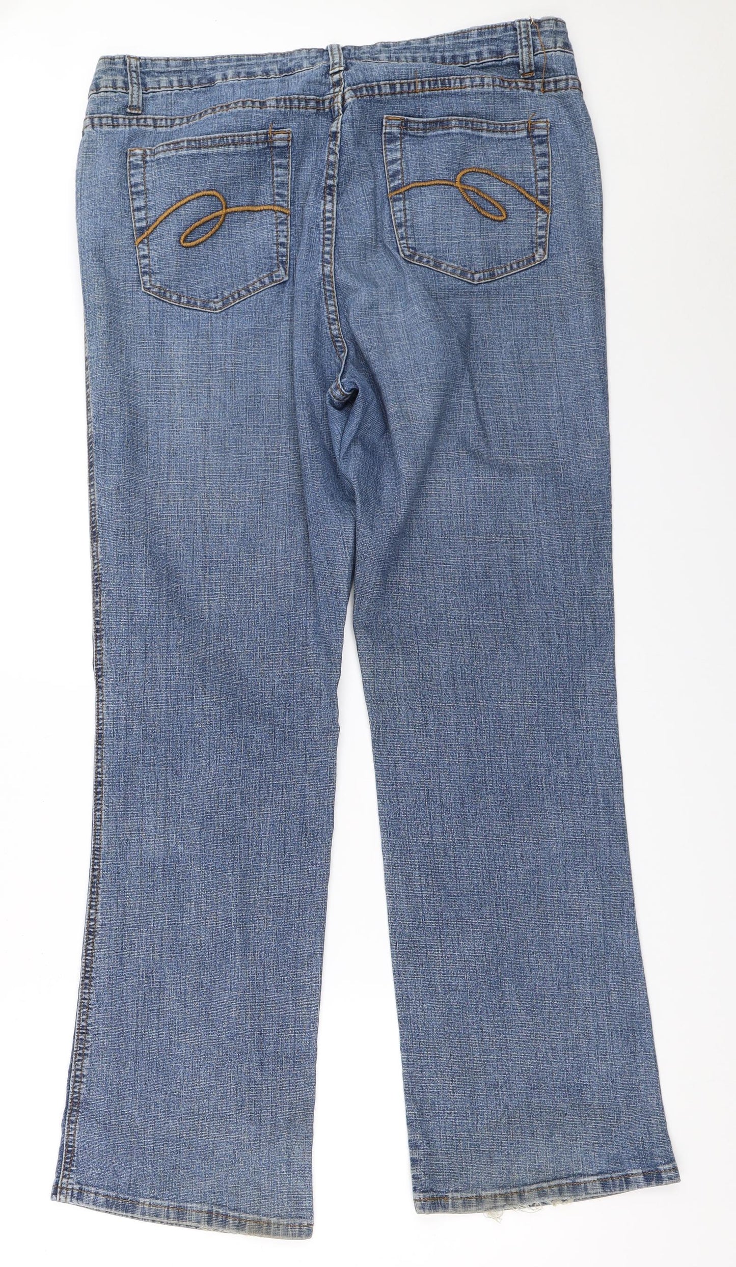 BM Womens Blue  Denim Straight Jeans Size 18 L31 in