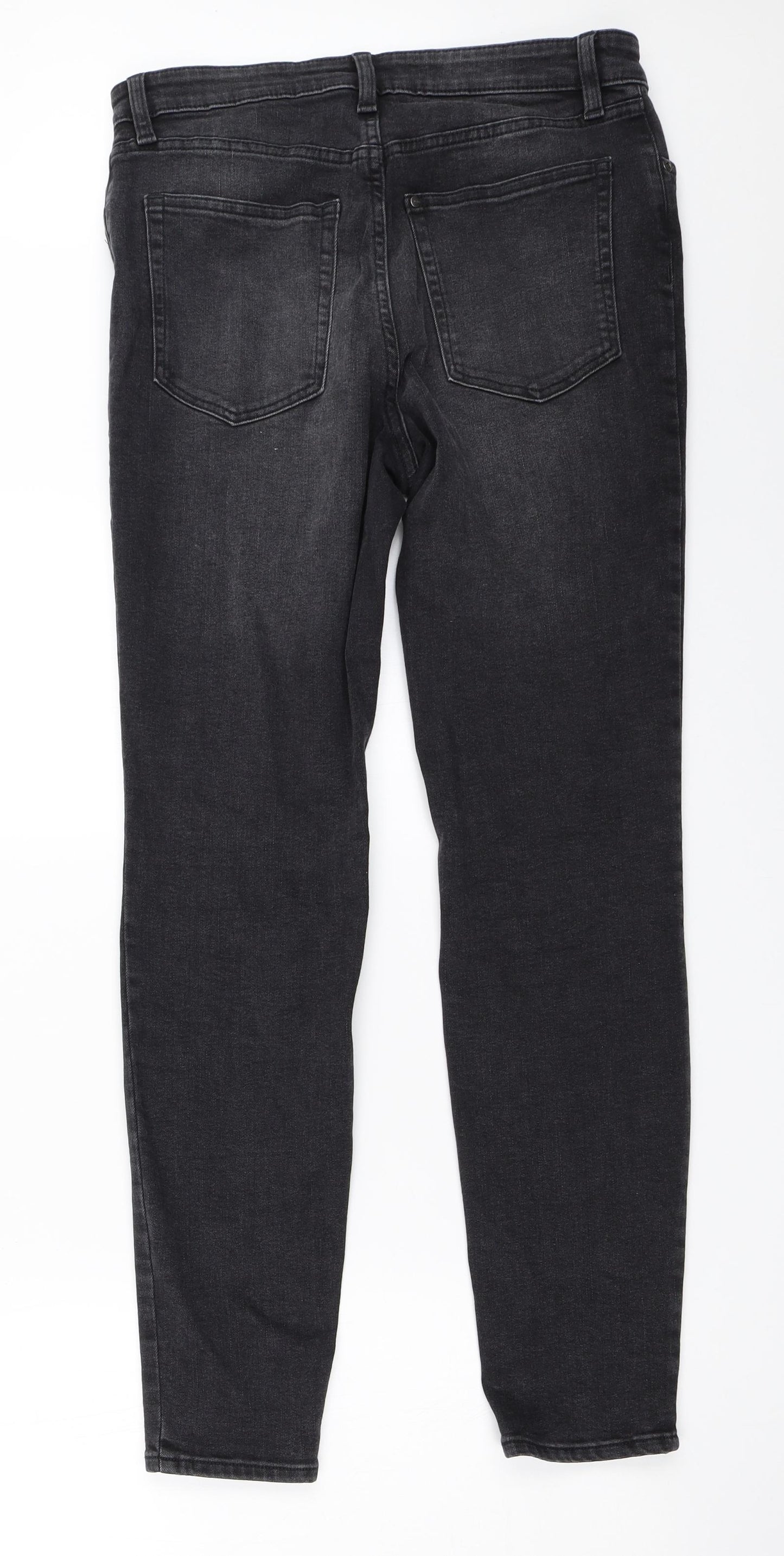 H&M Womens Black   Straight Jeans Size 12 L29.5 in