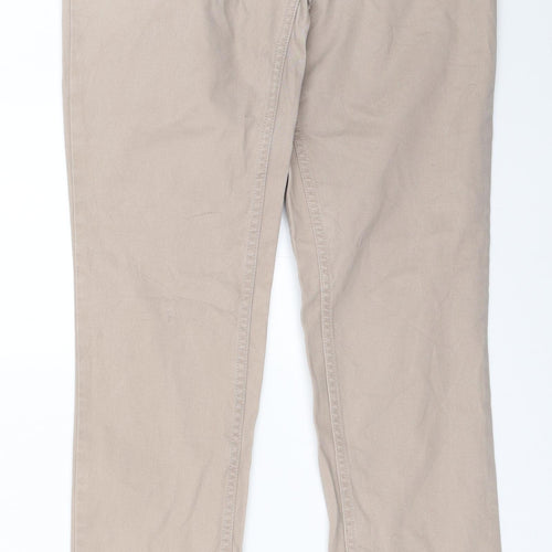 UpFashion Womens Beige   Straight Jeans Size 28 in L32 in