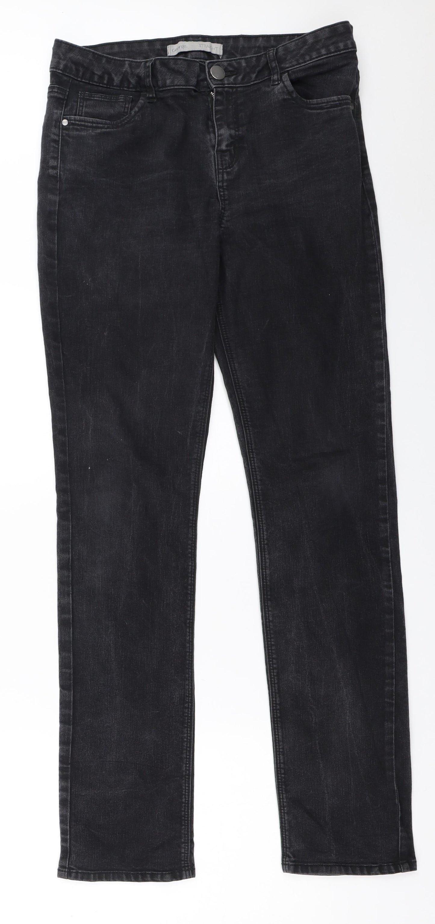 George Womens Black   Straight Jeans Size 12 L31 in