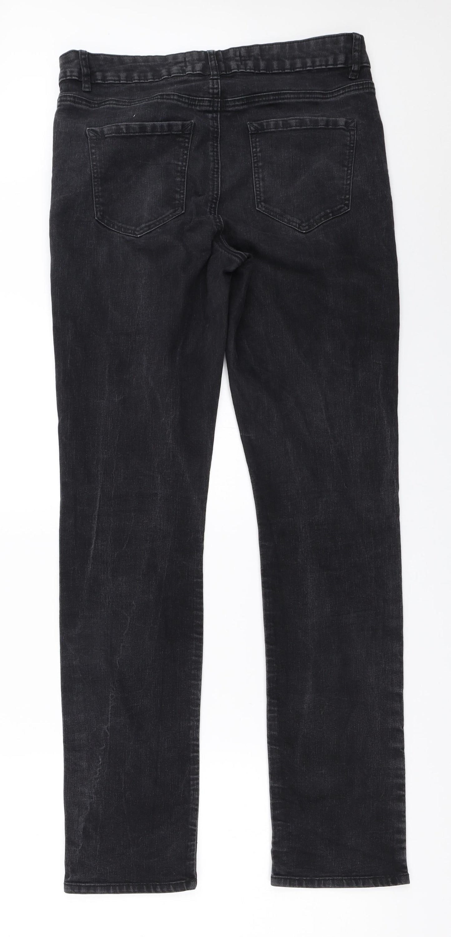 George Womens Black   Straight Jeans Size 12 L31 in