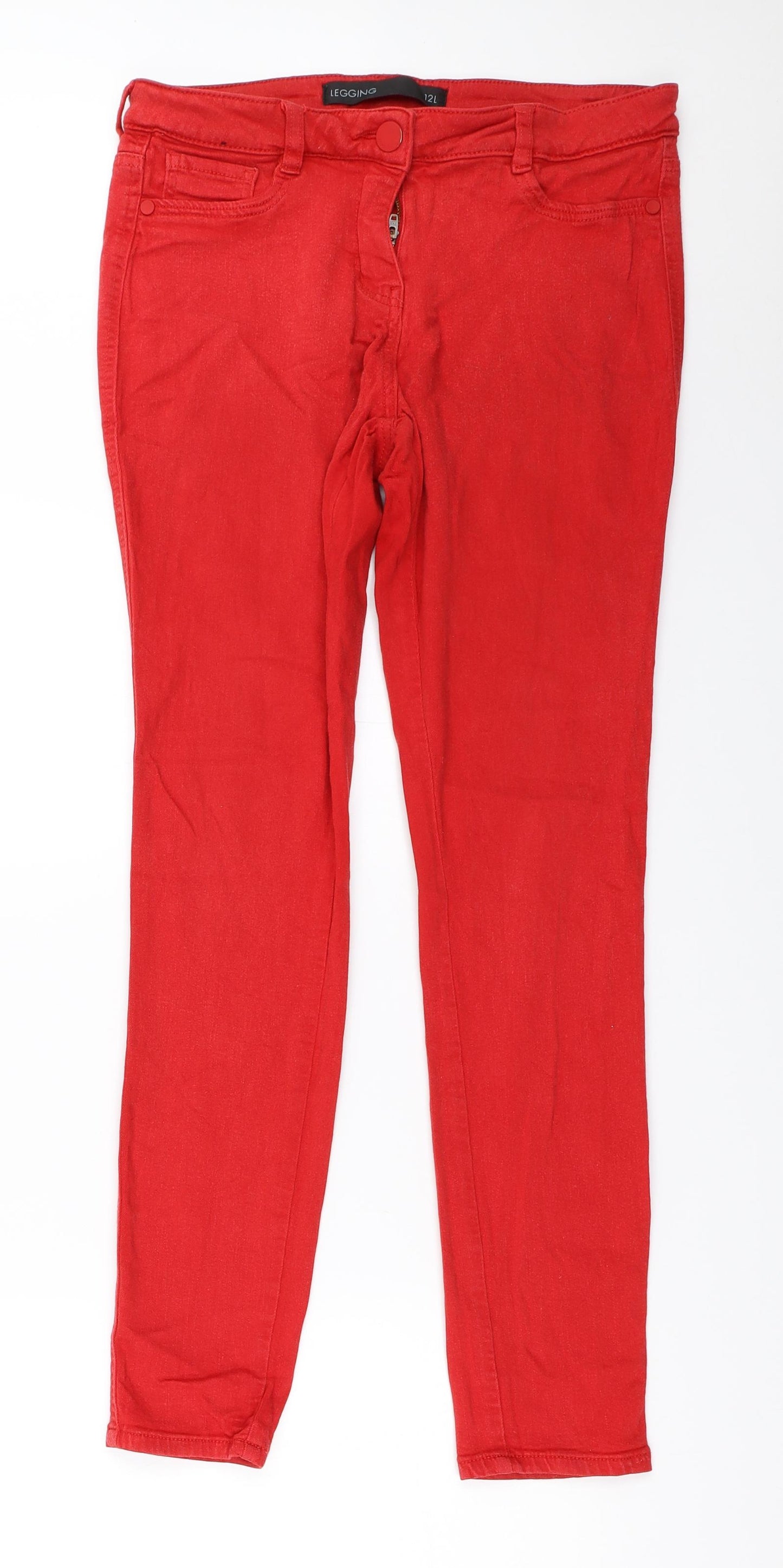 NEXT Womens Red   Skinny Jeans Size 12 L29.5 in