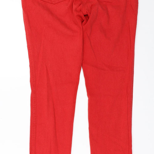 NEXT Womens Red   Skinny Jeans Size 12 L29.5 in