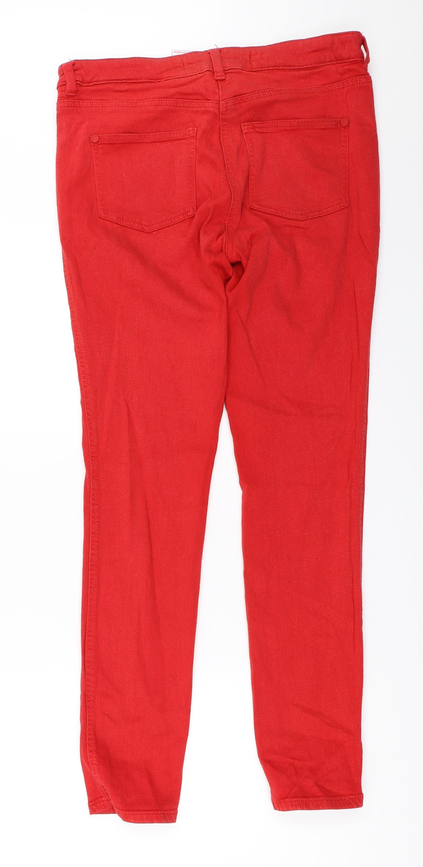 NEXT Womens Red   Skinny Jeans Size 12 L29.5 in